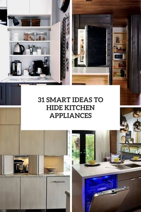 Hide Kitchen Appliances, Hide Kitchen, Narrow Cabinet Kitchen, Hide Appliances, Kitchen Countertop Appliances, Inside Kitchen Cabinets, Kitchen Electrical Appliances, Top Appliances, Home Equipment