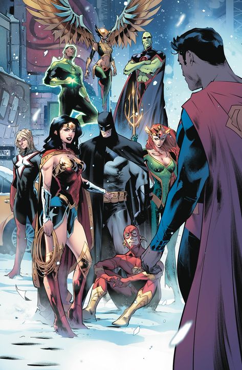 Scott Snyder on Twitter: "in 5 days...   JUSTICE LEAGUE #19.   Starts our newest (and biggest) arc. Sets up our Year of the Villain storyline and more... Up with my all time favorites.   And brother @JorgeJimenezArt destroys on it. Check it out if you can, and thanks!   Colors by the great @loquesunalex… https://t.co/lyax9KX3sM" Dc Comics Heroes, Univers Dc, Arte Dc Comics, Dc Comics Superheroes, New 52, Dc Comics Characters, Dc Characters, American Comics, Dc Comics Art