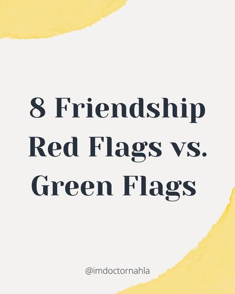 Dr. Nahla, MD on Instagram: "This post was inspired by a room on Clubhouse discussing friendship red flags and stories. I know I was not the only one who felt so incredibly validated. Our friendships really affect us and matter. We can blame ourselves and take it personally when friendships don’t work out. But please remember: some friendships that are two weeks long can be better for you than ones you have had your whole life. Some friendships won’t survive your growth and transformation, and Friendship Red Flags, Red Flags In A Guy, List Of Red Flags, Work Out But, Not The Only One, Red Flags, Our Friendship, Red Flag, Club House