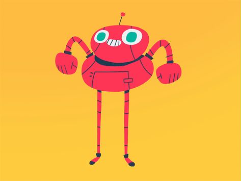 Roboton bounce robot illustration yimbo gif character 365rounds loop cel animation daily animation 2d Round Character Design, Weight Animation, Blob Animation, Bounce Animation, Cel Animation, Loop Animation, Character Rigging, Anime References, Robot Illustration