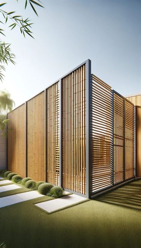 15 Stunning Bamboo Fence Ideas That Transform Your Yard 24 Bamboo Screen Garden, Bamboo Fence Ideas, Garden In Kitchen, Bamboo Privacy Fence, Bamboo Furniture Diy, Bamboo Garden Fences, Zen Backyard, Diy Fence Ideas, Bamboo Screen