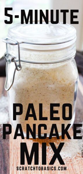 Make this Paleo Pancake Mix in just five minutes to stick in your pantry for the next time your kids are craving pancakes. Remember that powdered pancake mix you grew up on? This is the closest thing to it (without gluten, dairy, or grains). Keto Pancake Mix Recipe, Paleo Pancake Mix Recipe, Gluten Free Pancake Mix Recipe, Healthy Pancake Mix, Paleo Pancake, Egg Free Pancakes, Gluten Free Pancake Mix, Grain Free Pancakes, Low Carb Paleo Recipes