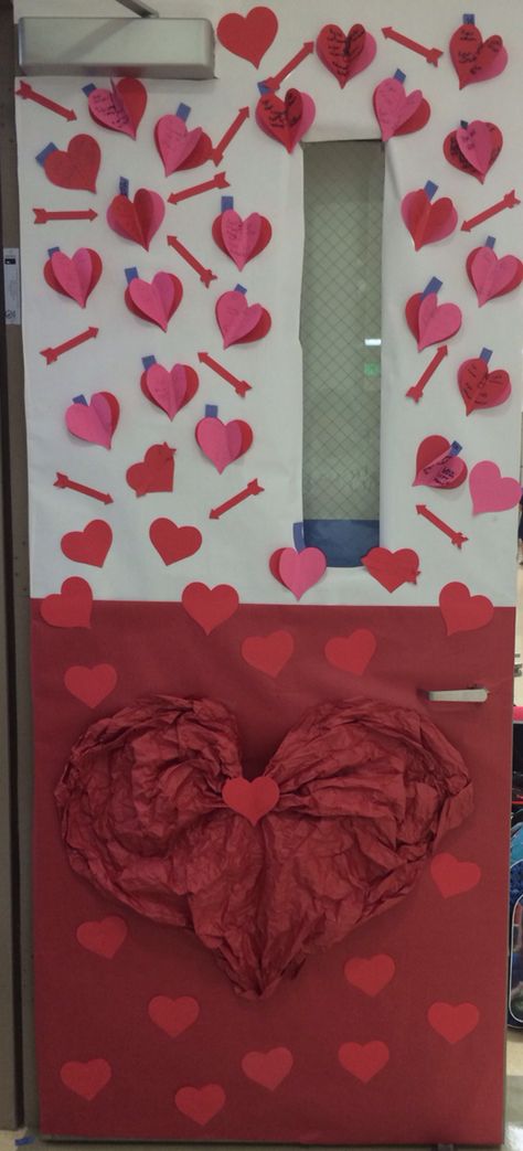 Valentines Day Classroom Door 3rd Grade Classroom Door Valentines, Valentines Day Classroom, School Doors, Door Decorations Classroom, Classroom Door, Door Decoration, Door Ideas, Heart On, 3rd Grade