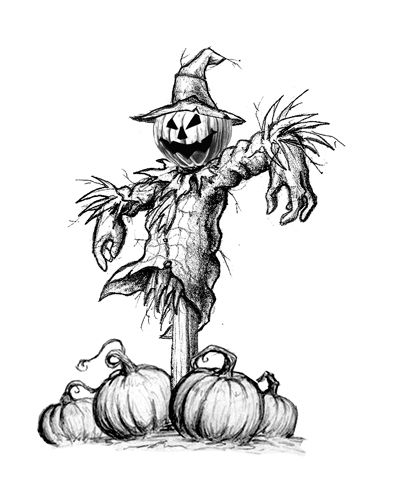 Scary Halloween Drawings, Scarecrow Tattoo, Scarecrow Drawing, Halloween Drawing Ideas, Scary Scarecrow, Scary Drawings, Halloween Scarecrow, Theme Tattoo, Creepy Pictures