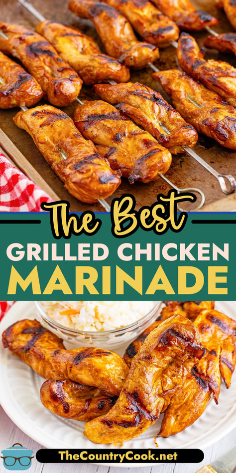 This really is the best grilled chicken marinade! It’s easy to prepare and takes chicken to the next level. The chicken ends up so tender and infused with incredible flavor! Chicken Dinner Marinade, Chicken Recipes For Grill, Chicken Marinade For Blackstone Grill, Hawaiian Chicken Marinade Recipes, Chicken Packets On Grill, Homemade Chicken Marinade Easy, Grilled Chicken Tenders Marinade, Grilled Chicken Marinade Recipes Easy, Spicy Chicken Marinade Recipes