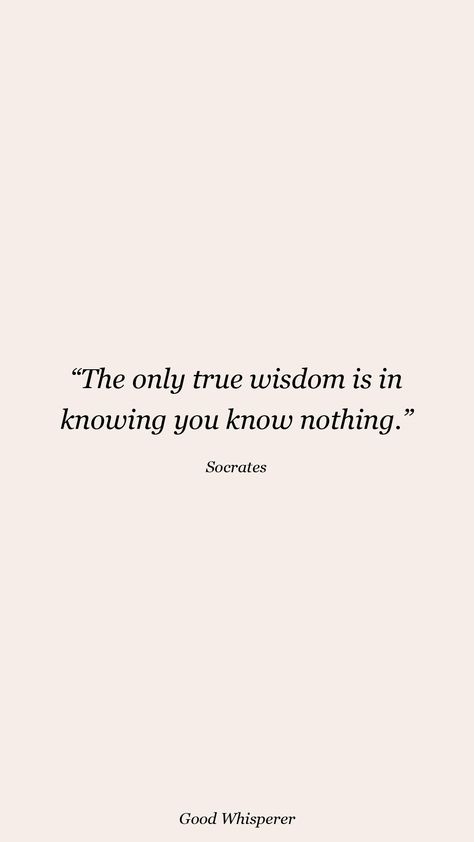 The Only True Wisdom Socrates, All I Know Is That I Know Nothing, The Only True Wisdom Is In Knowing You Know Nothing, I Know Nothing Quotes, Nothing Is That Serious, Socrates Quotes, I Know Nothing, Socrates, The More You Know