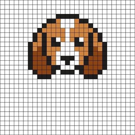 Cute Hound Perler Bead Pattern | Bead Sprites | Animals Fuse Bead Patterns Dog Perler Bead Patterns, Pixel Building, Hamma Beads Ideas, Pixel Beads, Pearl Beads Pattern, Hamma Beads, Fuse Bead Patterns, Pattern Maker, Beads Ideas