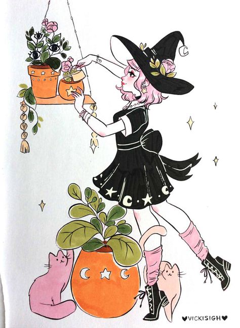 A Witch, A Girl, Witch, On Instagram, Instagram, Art