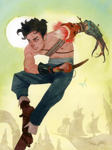 Peter Pan Concept Art, Kevin Wada, Peter Pan Art, Interesting Characters, Fantasy Concept, Fantasy Stuff, Digital Paintings, Face Characters, Fantasy Rpg