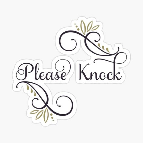 Get my art printed on awesome products. Support me at Redbubble #RBandME: https://www.redbubble.com/i/sticker/Typography-Please-Knock-Door-Sign-Design-by-saulman/68956400.EJUG5?asc=u Please Knock Sign, Hand Crafts For Kids, Door Stickers, Door Signs, Knock Knock, Sign Design, Crafts For Kids, Typography, Signs