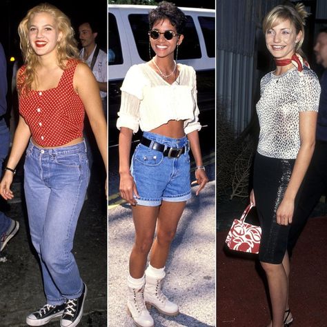 Celebrity Looks from the '90s That Are Trends Again Today | InStyle.com Dress Like The 90s, 90s Dress Up, 90s Photos, 1990 Style, Casual Attire For Women, 90s Fashion Women, 90s Trends, Famous Outfits, What Is Fashion