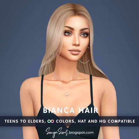 Bianca Hair NOW PUBLIC | Patreon Sims 4 Sonya Hair, Sonya Sims Hair, Sims 4 Cc Long Straight Hair, Sims 4 Long Straight Hair, Sims 4 Hair Long, Sims 4 Straight Hair Cc, Sims 4 Cc Straight Hair, Sims 4 Long Hair, Sims Download