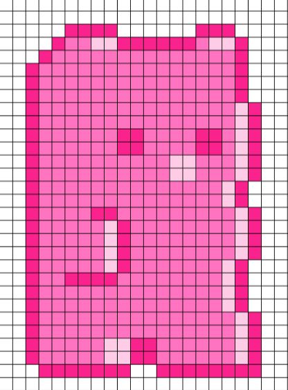 Pixel Art Gummy Bear, Gummy Bear Perler Beads, Pink Perler Bead Patterns, Pixlr Art, Pixel Rose, Mushroom Crafts, Pixel Beads, Easy Perler Beads Ideas, Easy Pixel Art