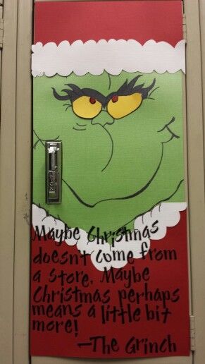 Christmas locker decorations Locker Decorations Christmas, Christmas Locker Decorations Schools, Christmas Locker Decorations Ideas, Christmas Locker Decorating Contest, Locker Christmas Decorations, Grinch Doors, Christmas Locker Decorations, Christmas Decorations School, Christmas Emoticons