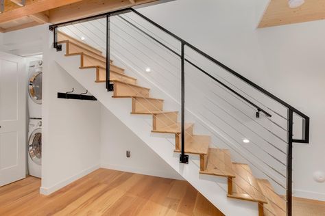 Stairs Open Underneath, Open Under Stairs, Inside Stairs, Stairs And Storage, Storage Under Stairs, Storage Under Staircase, Under Stairs Nook, Under Stairs Storage Solutions, Stair Nook