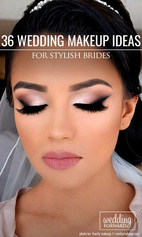 Makeup Tutorial For Brown Eyes, Amazing Wedding Makeup, Wedding Makeup Ideas, Gorgeous Wedding Makeup, Make Up Designs, Wedding Eyes, Wedding Hairstyles And Makeup, Wedding Makeup Bride, Wedding Eye Makeup