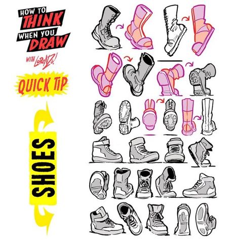 Shoe Angles, Etherington Brothers, Drawing Shoes, 귀여운 음식 그림, Comic Tutorial, How To Think, Sketches Tutorial, Different Angles, Figure Drawing Reference