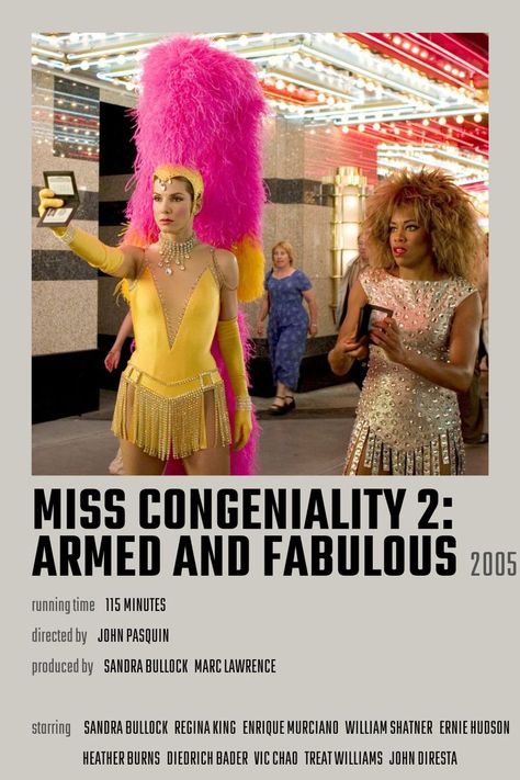 Miss Congeniality 2: Armed and Fabulous Movie Poster Miss Congeniality Movie, Miss Congeniality 2, Heather Burns, Ernie Hudson, Miss Congeniality, Girly Movies, Autumn In New York, William Shatner, 2 Movie