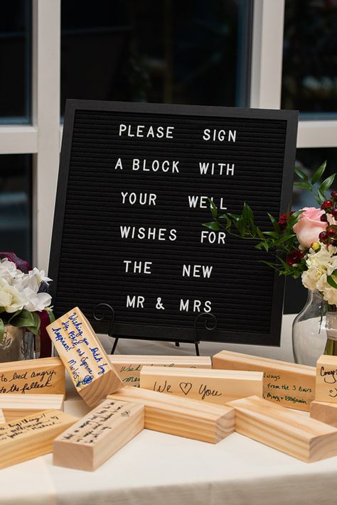 Get inspired by this wedding sign for a jenga wedding guest book. Check out our blog for more of this country club wedding. Jenga Wedding Guest Book, Wedding Jenga, Jenga Wedding, Wildflower Wedding Theme, Wedding Plan, Wildflower Wedding, Country Club Wedding, Ceremony Location, Flower Wedding