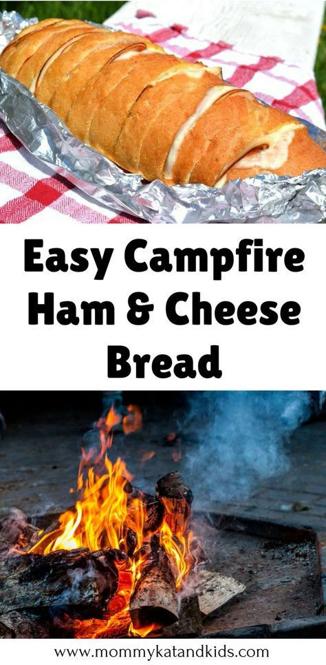 Just because you’re camping, doesn’t mean you have to eat hot dogs and hamburgers. Check out this delicious campfire recipe that will leave you wondering why you’ve never made it before. It will completely change your camping experience! Make sure you hav Ham And Cheese Bread, Camping Lunches, Diy Easy Recipes, Easy Camping Meals, Camping Photography, Campfire Food, Campfire Cooking, Easy Camping, Camp Cooking