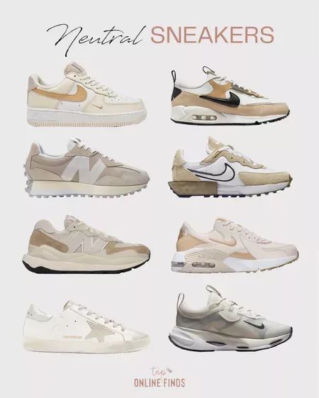 Nike Shoes Neutral, Nike For Women Sneakers, Womens Shoes Sneakers & Athletic, Neutral Outfit Women, Womens Beige Sneakers, Neutral Fall Shoes, Neutral Outfit Ideas Women, Neutral Sneakers Women Nike, Fall Shoes 2023 Sneakers