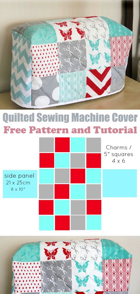 Sewing Machine Cover Free Pattern, Sewing A Sewing Machine Cover, 15 Min Sewing Projects, Diy Sewing Machine Cover Pattern, Crafts With Sewing Machine, Sewing Machine Covers Ideas, Sewing Machine Covers Diy, Sewing Machine Cover Diy Free Pattern, Sewing Machine Covers Ideas Free Pattern