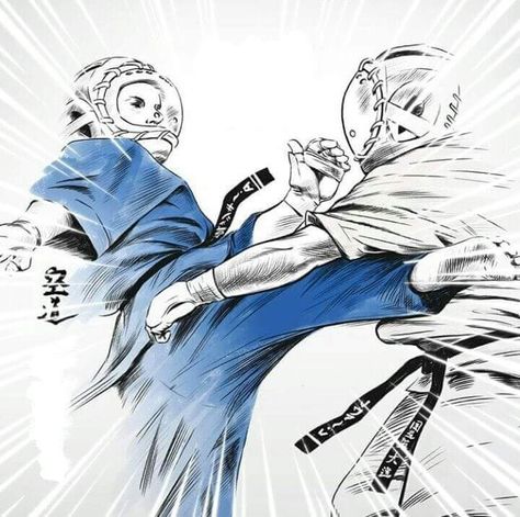 Manga Martial Arts, Karate Art Drawing, Karate Anime Art, Kudo Martial Art, Kyokushin Karate Art, Karate Kicks Martial Art, Martial Arts Quotes, Martial Arts Techniques, Sport Art