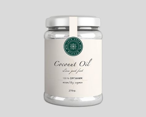 Coconut Oil-Love Good Food- Product Design Dry Brushing Skin, Food Product, Elegant Logo, Best Oils, Dry Brushing, Earthy Colors, Ghee, Brushing, Brand Packaging