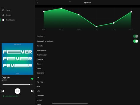 Ateez Spotify Playlist Cover, Equalizer Spotify, Equaliser Settings, Spotify Equalizer Settings, Spotify Settings, Equalizer Settings, Music Hacks, Name Covers, Playlist Names