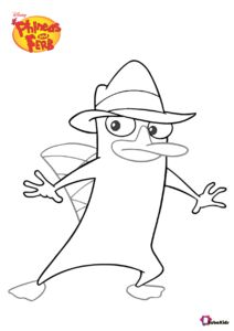 Phineas And Ferb Drawings Easy, Phineas E Ferb, Disney Character Drawings, Perry The Platypus, Phineas Y Ferb, Easy Cartoon Drawings, Disney Art Drawings, Coloring Page Ideas, Phineas And Ferb