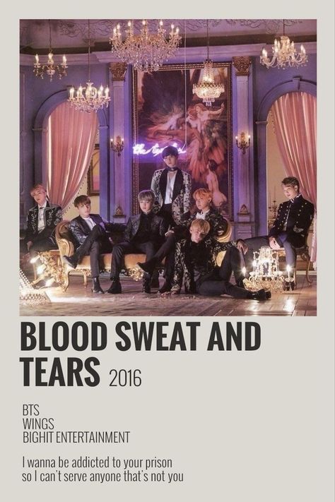 BLOOD SWEAT AND TEARS Kpop Song Poster Aesthetic, Blood Sweat And Tears Aesthetic, Bts Minimalist Poster, Bts Poster Aesthetic Room, Kpop Minimalist Poster, Blood Sweat And Tears Bts, Bts Blood Sweat And Tears, Kpop Minimalist, Bts Blood Sweat Tears