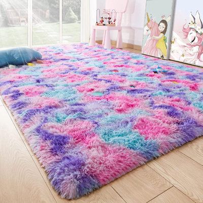 Baby Girls Bedroom, Rugs Cute, Unicorn Bedroom Decor, Forest Bedroom, Unicorn Bedroom, Mermaid Room, Rainbow Room, Old Room