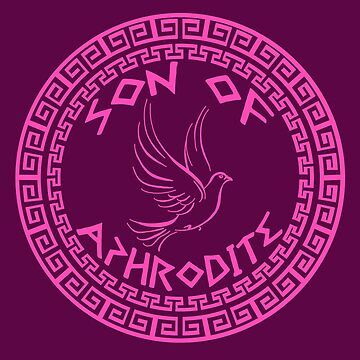 "Son of Aphrodite" Sticker for Sale by Emma Thomas | Redbubble Son Of Aphrodite Aesthetic, Aphrodite Symbol, Emma Thomas, Cabin 10, Aphrodite Aesthetic, Greek Mythology Gods, Daughter Of Zeus, Stitching Patterns, Goddess Of Love