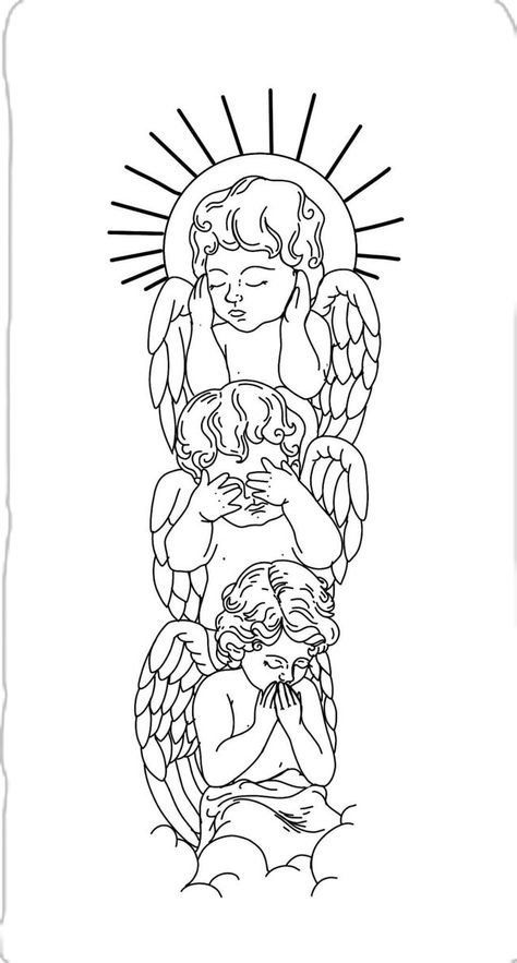 See No Speak No Hear No Evil Tattoo, Big Angel Tattoo, See Hear Speak No Evil Tattoo Angel, See No Evil Speak No Evil Tattoo Angels, Biblicly Accurate Angle, Two Cherubs Tattoo Simple, Hear No Evil See No Evil Tattoo Stencil, Simple Cherub Tattoo, See No Evil Hear No Evil Tattoo