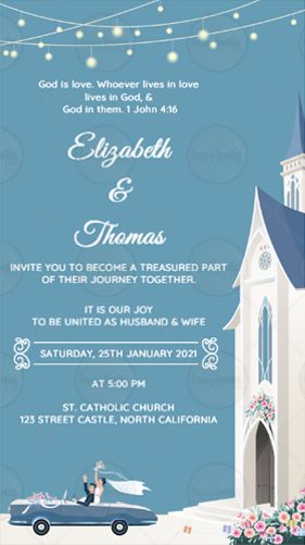 Christian Wedding Illustration, Christian Engagement Invitation Cards, Christian Invitation Card Design, Wedding Card Design Christian, Christian Wedding Invite, Invitation Card Content, Christian Invitation Card, Christian Wedding Cards Design, Christian Wedding Cards Invitations