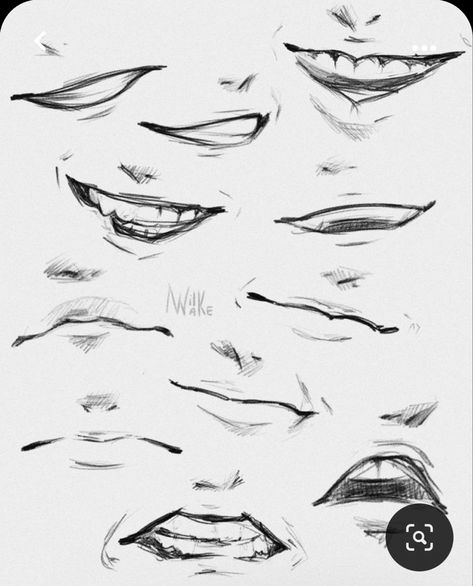 Drawing Face Expressions, Mouth Drawing, 얼굴 드로잉, Anatomy Sketches, Seni Dan Kraf, Body Reference Drawing, Lips Drawing, Drawing Expressions, Concept Art Drawing