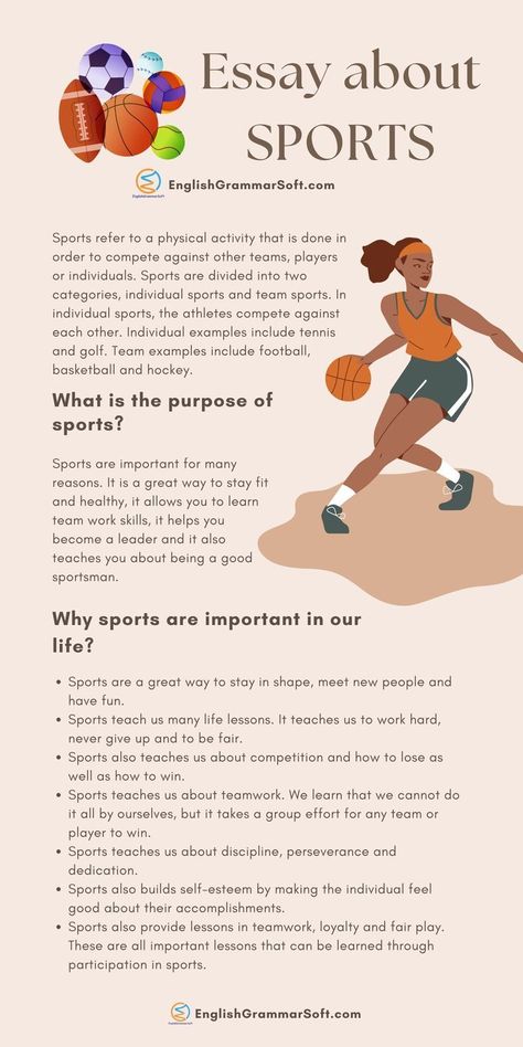 Sports Writing Example, Why Learn English Is Important, Essay About Sports, Essay On Sports, Simple Essay Writing, Importance Of Sports, Sports Writing, Simple Essay, Sport English