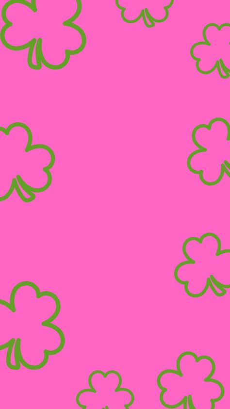 Shamrock green and pink phone or instagram story wallpaper! Pin to save for later :)  #stpatricksday #lucky #instastory Lucky Wallpapers For Phone Aesthetic, Preppy Green And Pink Wallpaper, Pink St Patricks Day Wallpaper, Instagram Story Wallpaper, Clover Background Wallpapers, Pink Phone Wallpaper, Pink Shamrock, Random Holidays, Story Wallpaper