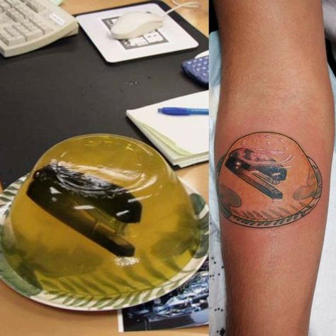 Jim put my stapler in jello again Stapler In Jello, Happy Heart, Jesus Fish Tattoo, Body Art, Instagram Post, Tattoos, Tv, Instagram Posts, Funny