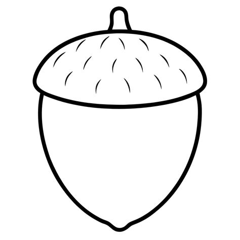 Acorn Clipart - Black and White Apple Clipart Black And White, Acorn Clipart, Acorn Drawing, Acorn Image, Pilgrim Hats, Mushroom Clipart, Black And White Outline, Fall Acorns, Thanksgiving Clipart