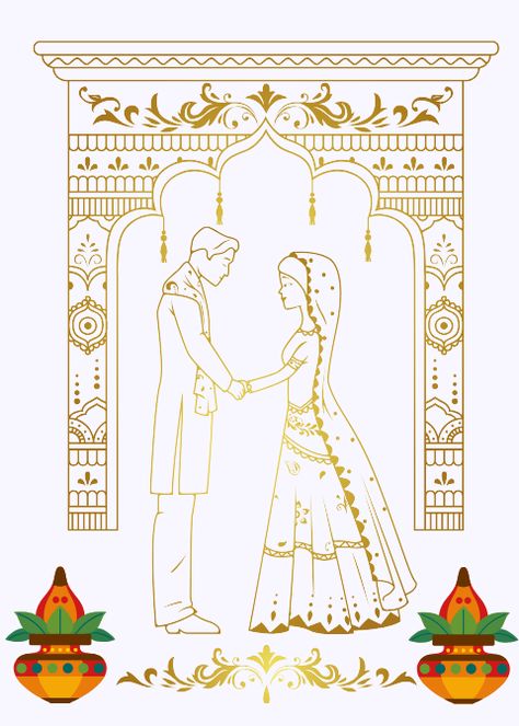 Get your inspiration to make your own wedding card. Give them your touch. Rakhi Mehndi, Marwari Mehndi Design, Mural Art Design, Arabic Henna Designs, Happy Pongal, Arabic Henna, Your Touch, Color Board, Romantic Dress