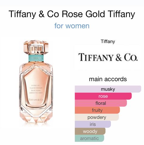 Tiffany And Co Rose Gold Perfume, Tiffany And Co Rose Gold, Tiffany Perfume, Rose Gold Tiffany, Perfume Oil Recipes, Next Perfume, Musk Mallow, Tiffany Gold, Tiffany Engagement