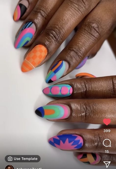 African Nail Art Design, African Nail Art, Fruit Nail Art, Tie Dye Nails, Shoe Nails, Sassy Nails, Glamorous Nails, Get Nails, Unique Nails