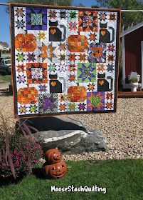 MooseStash Quilting: Peek A Who Blog Hop Halloween Quilt Patterns, Halloween Sewing, Quilt Modernen, Quilt Care, Holiday Quilts, Fall Quilts, Cat Quilt, Halloween Quilts, Mini Quilts