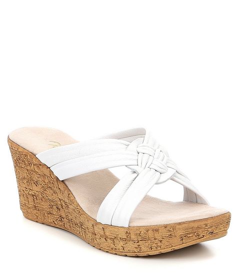 Onex Bethany Leather Wedge Slide Sandals#Leather, #Bethany, #Onex Dillards Shoes, Sandals With Heels, Mens Sandals Fashion, Sandal Slippers, Slippers Heels, Charlotte Olympia Shoes, Low Wedge Sandals, Sandals Wedge, Ladies Sandals