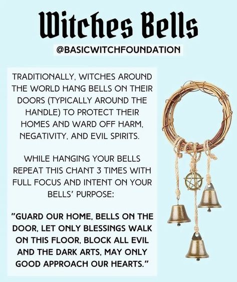 Hedge Witchery, Bell Witch, Witchy House, Witch Bells, Witch Tools, Tarot Magic, Witch Spirituality, Grimoire Book, Wiccan Witch