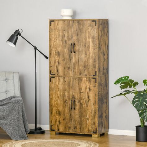 Living Room Rustic, Living Room Storage Cabinet, Kitchen Pantry Cabinet, Freestanding Storage Cabinet, Pine Kitchen, Pantry Storage Cabinet, Pantry Cupboard, Daily Accessories, Freestanding Storage