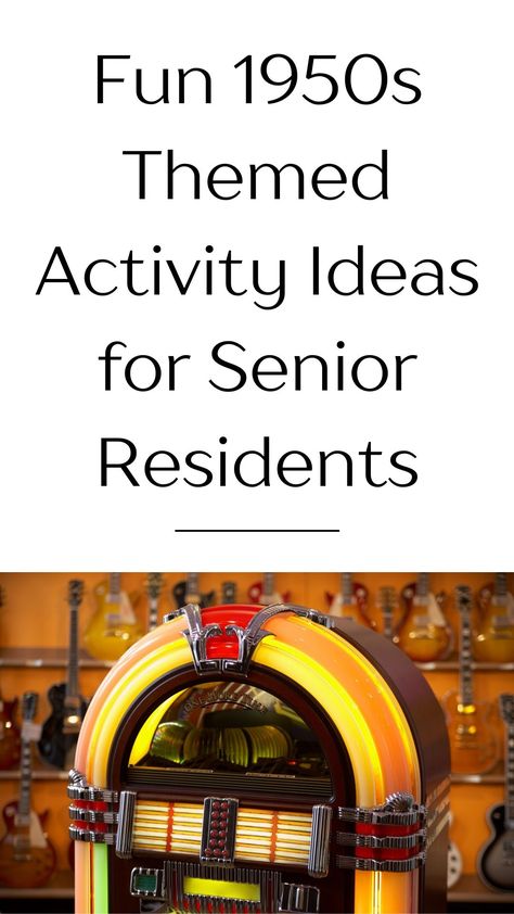 Planning a fun 1950s-themed party for your nursing home residents? Check below to find a few activity ideas from notjustbingo that you may want to add to your list of fun activities for the day. Senior Resident Activity Ideas, Fun Activities To Do With Seniors, Activities To Do With Senior Citizens, Fun Nursing Home Activities, Activities For The Elderly Nursing Homes, Fun Games For Seniors Nursing Homes, Assisted Living Week Ideas For Residents, Nursing Home Activity Ideas, Resident Activity Ideas Nursing Home