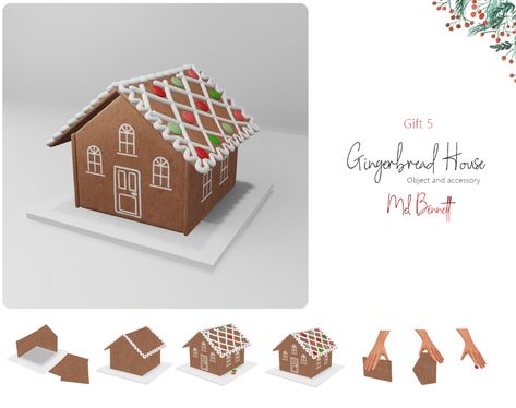 Sims 4 Gingerbread House - Mel Bennett Sims 4 Holiday Cc, Sims 4 Holidays, Sims4 Food, Sims Christmas, Sims Cheats, Sims 4 Challenge, Sims4 Furniture, Living Room Sims 4, Birch Tree Wallpaper