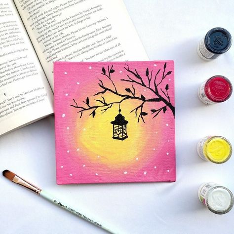 Give your study a little light of confidence! #miniaturecanvas #minicanvas #tinylittlecanvas #tinyart #littlelight #hope #confidence #light #miniatureart #artist #art #painting #canvas We gladly take bulk order. Landscape Tutorial, Qr Scanner, Poster Color, Inspiration Painting, Art Inspiration Painting, Mini Canvas, Mandala Drawing, Day Work, Diy Art Painting